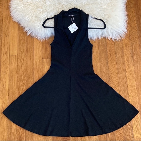 Zara Ribbed Polo Mini Dress - Picture 5 of 10